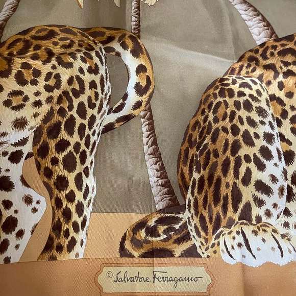 Salvatore Ferragamo Leopard Silk Scarf - Picture 2 of 14